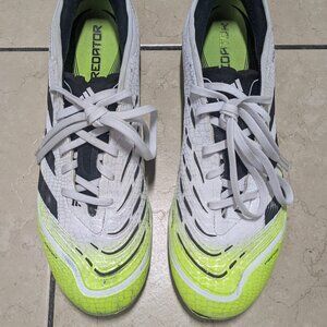 Adidas Predator Pro FG Cleats Men's 10 In Cloud White / Core Black / Lucid Lemon